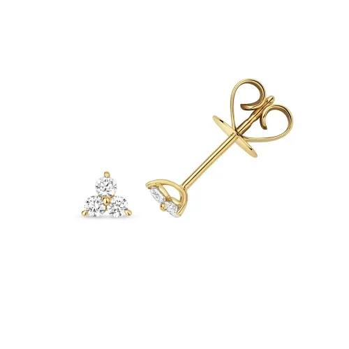 18ct Yellow Gold Diamond Studs 0.16ct